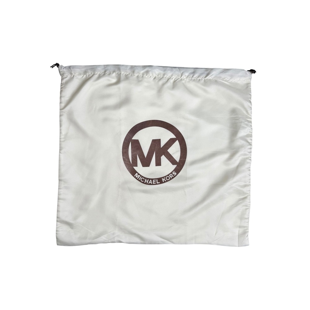 Michael Kors Large Satin Cream with Brown Logo Dust Bag